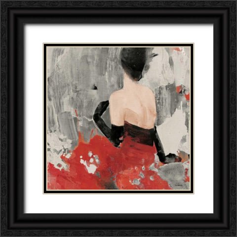 Beautiful Gaze II Neutral Black Ornate Wood Framed Art Print with Double Matting by Hristova, Albena