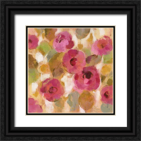 Glorious Pink Floral III Black Ornate Wood Framed Art Print with Double Matting by Vassileva, Silvia