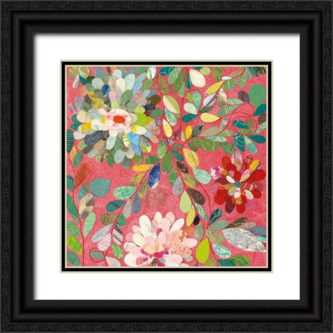 Red and Pink Dahlia III Black Ornate Wood Framed Art Print with Double Matting by Boggs, Candra