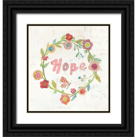 Wreath Inspiration II Black Ornate Wood Framed Art Print with Double Matting by Prahl, Courtney