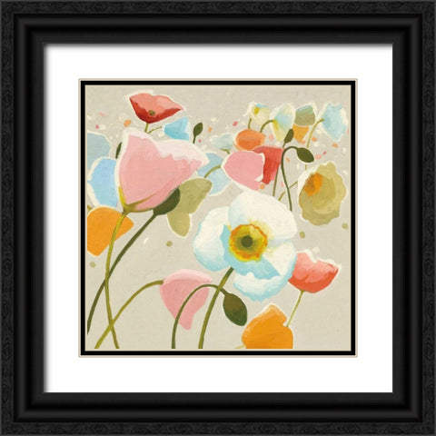 Backlit Confetti v2 Black Ornate Wood Framed Art Print with Double Matting by Novak, Shirley