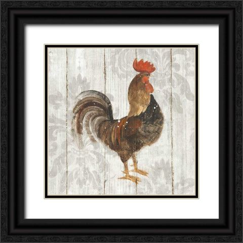 Farm Friend III on Barn Board Black Ornate Wood Framed Art Print with Double Matting by Hristova, Albena