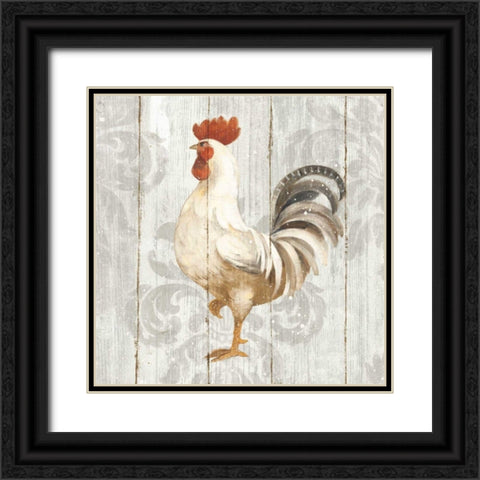 Farm Friend IV on Barn Board Black Ornate Wood Framed Art Print with Double Matting by Hristova, Albena