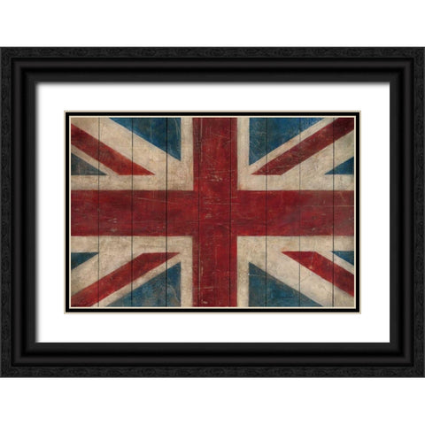 Union Jack Black Ornate Wood Framed Art Print with Double Matting by Tillmon, Avery