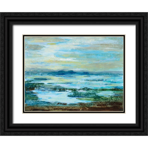 Northern Lake Black Ornate Wood Framed Art Print with Double Matting by Vassileva, Silvia