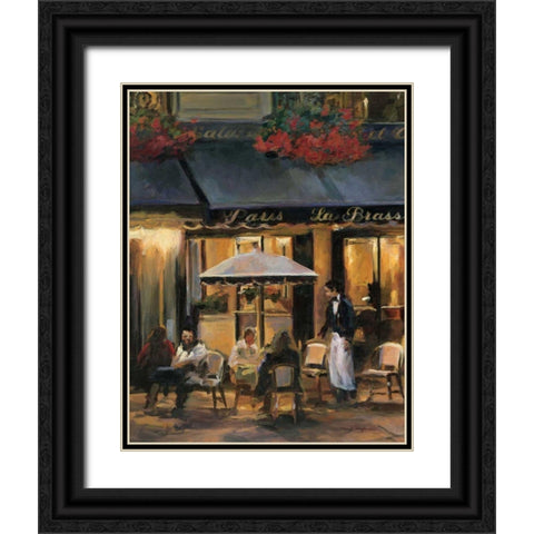 La Brasserie II Black Ornate Wood Framed Art Print with Double Matting by Hageman, Marilyn