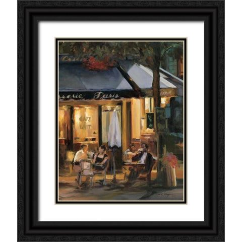 La Brasserie III Black Ornate Wood Framed Art Print with Double Matting by Hageman, Marilyn