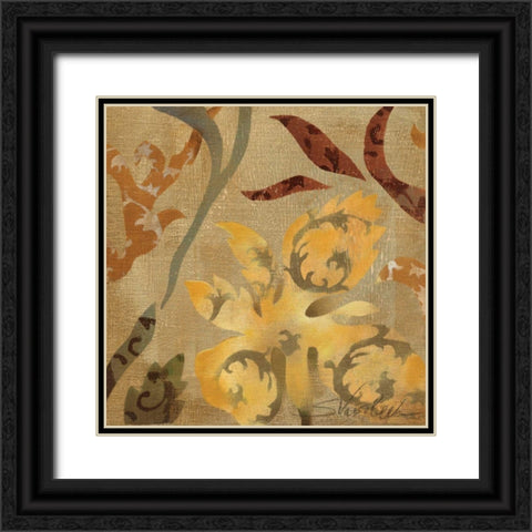 Floral Fragment I WAG Black Ornate Wood Framed Art Print with Double Matting by Vassileva, Silvia