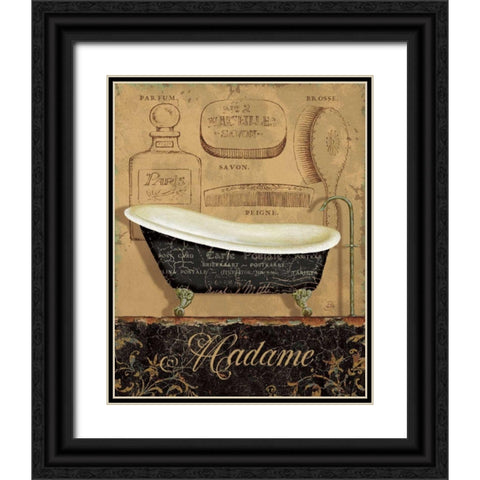 Bain de Madame Black Ornate Wood Framed Art Print with Double Matting by Brissonnet, Daphne