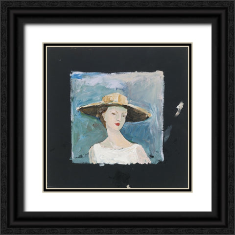 Missy Black Ornate Wood Framed Art Print with Double Matting by Tillmon, Avery