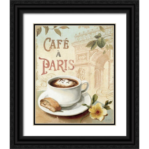 Cafe in Europe I Black Ornate Wood Framed Art Print with Double Matting by Audit, Lisa