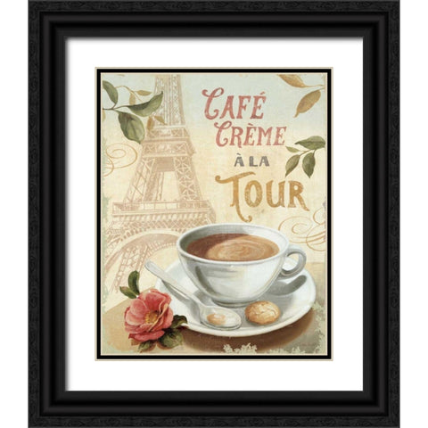Cafe in Europe II Black Ornate Wood Framed Art Print with Double Matting by Audit, Lisa