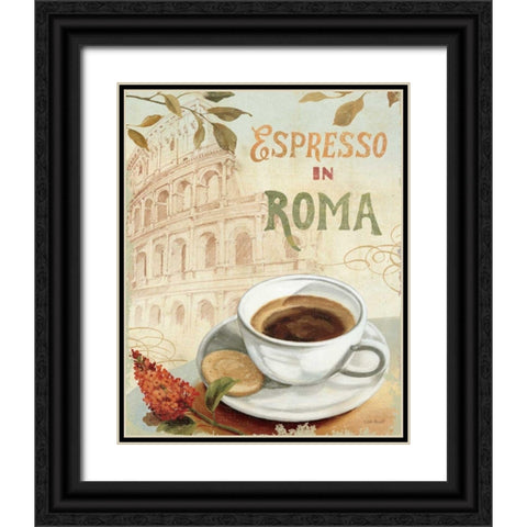 Cafe in Europe III Black Ornate Wood Framed Art Print with Double Matting by Audit, Lisa