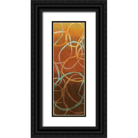 Square Dancing Circles I Black Ornate Wood Framed Art Print with Double Matting by Adams, Sarah
