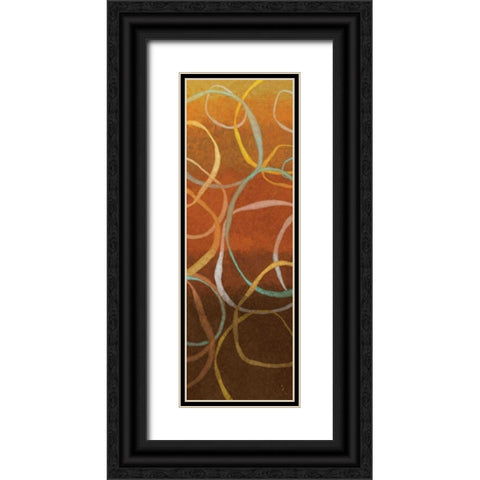 Square Dancing Circles II Black Ornate Wood Framed Art Print with Double Matting by Adams, Sarah