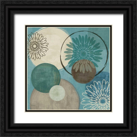 Flora Mood I Black Ornate Wood Framed Art Print with Double Matting by Charron, Veronique