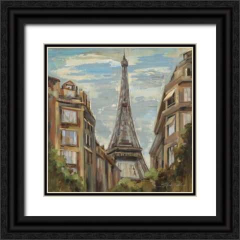 A Moment in Paris I Black Ornate Wood Framed Art Print with Double Matting by Vassileva, Silvia