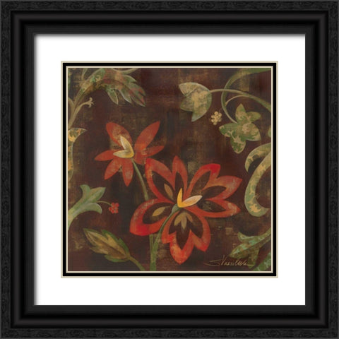 Composition on Umber II Black Ornate Wood Framed Art Print with Double Matting by Vassileva, Silvia