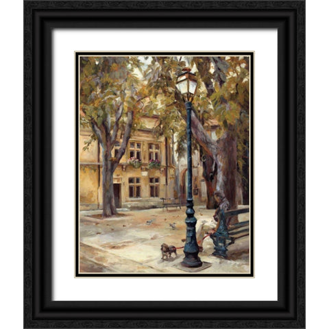 Provence Village II Black Ornate Wood Framed Art Print with Double Matting by Hageman, Marilyn
