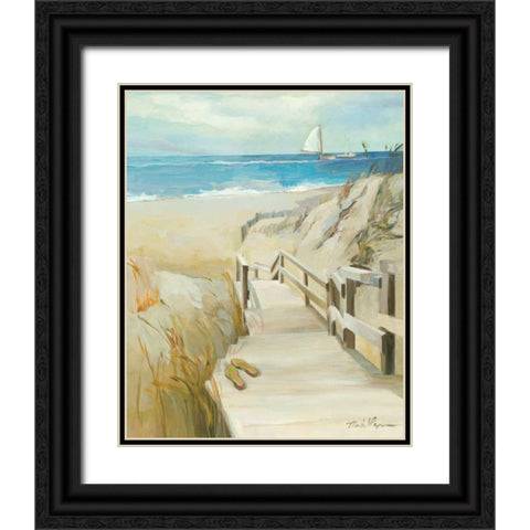 Coastal Escape Black Ornate Wood Framed Art Print with Double Matting by Hageman, Marilyn
