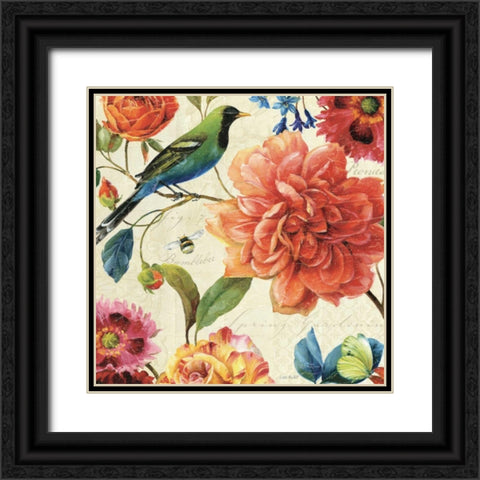 Rainbow Garden II - Cream Black Ornate Wood Framed Art Print with Double Matting by Audit, Lisa