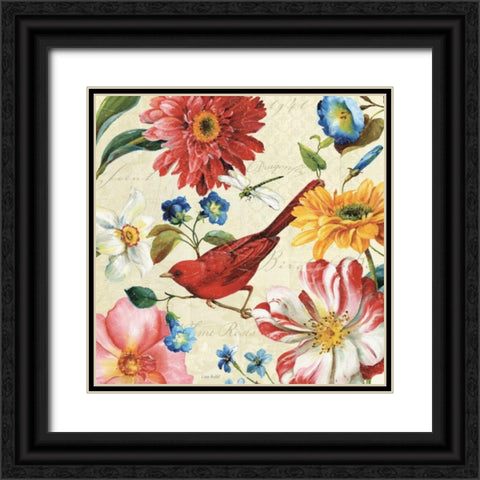 Rainbow Garden III - Cream Black Ornate Wood Framed Art Print with Double Matting by Audit, Lisa