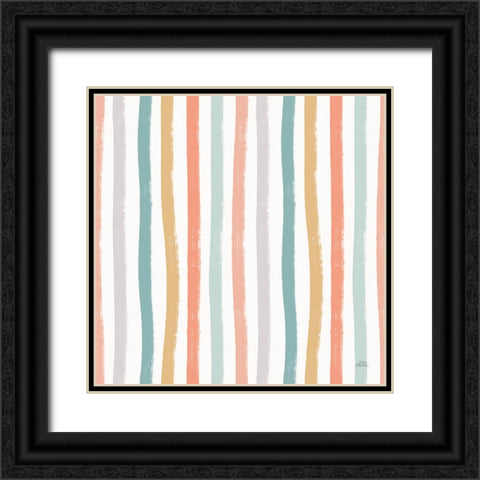 Under the Sea Pattern VIIIA Black Ornate Wood Framed Art Print with Double Matting by Marshall, Laura