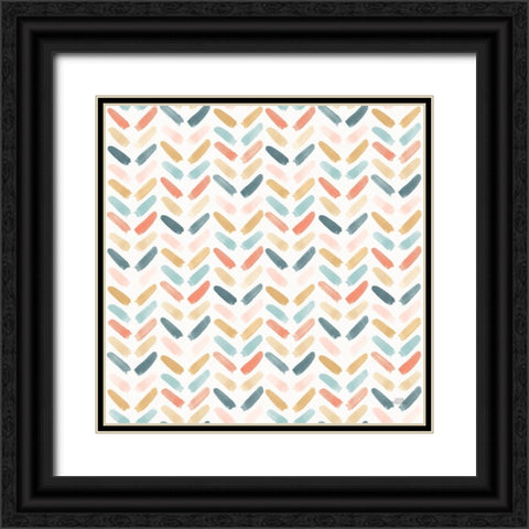 Under the Sea Pattern XA Black Ornate Wood Framed Art Print with Double Matting by Marshall, Laura