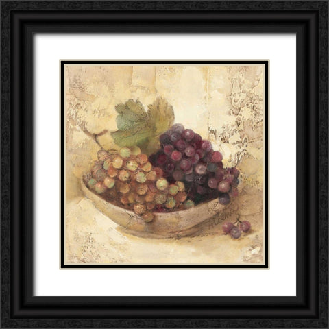 Sunlit Grapes Black Ornate Wood Framed Art Print with Double Matting by Hristova, Albena