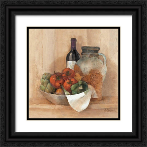 Tuscan Table III - WAG Black Ornate Wood Framed Art Print with Double Matting by Hristova, Albena