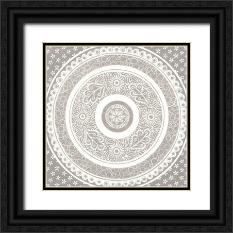 Hemma III Neutral Crop Black Ornate Wood Framed Art Print with Double Matting by Lovell, Kathrine
