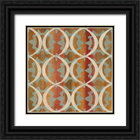 Boho Lattice I Black Ornate Wood Framed Art Print with Double Matting by Vassileva, Silvia