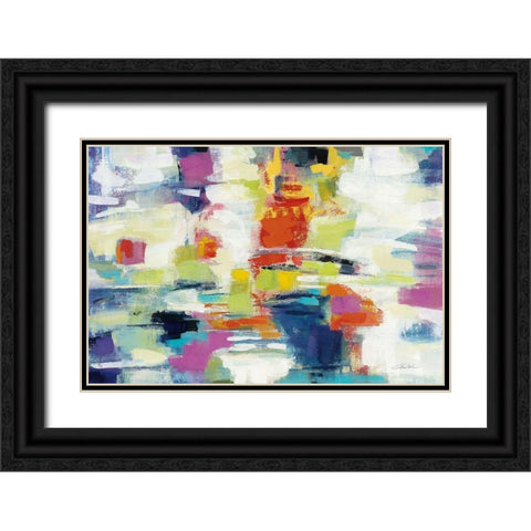 Island Town Bright Black Ornate Wood Framed Art Print with Double Matting by Vassileva, Silvia