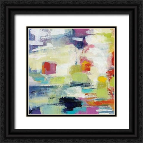 Island Town II Bright Black Ornate Wood Framed Art Print with Double Matting by Vassileva, Silvia