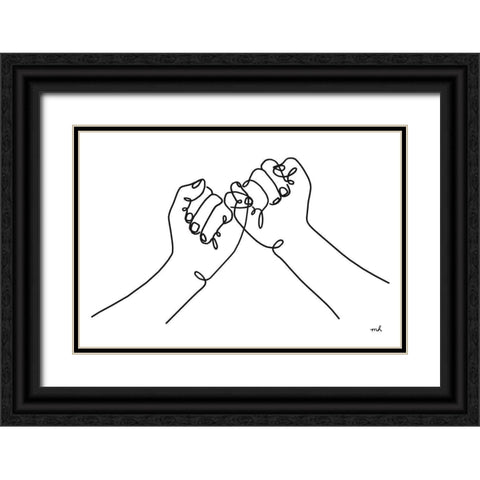 Happy Hands III Black Ornate Wood Framed Art Print with Double Matting by Hershey, Moira