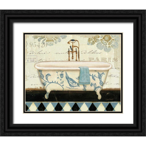 Marche de Fleurs Bath II Black Ornate Wood Framed Art Print with Double Matting by Audit, Lisa