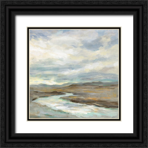 Iceland Silver River Black Ornate Wood Framed Art Print with Double Matting by Vassileva, Silvia