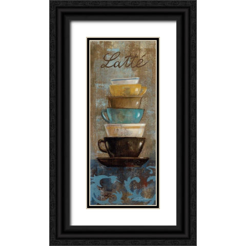 Antique Coffee Cups II Black Ornate Wood Framed Art Print with Double Matting by Vassileva, Silvia
