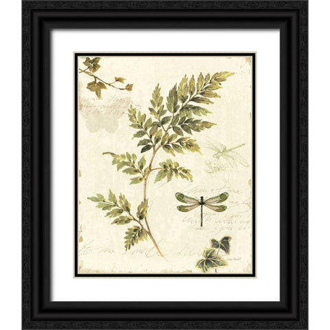 Ivies and Ferns III Black Ornate Wood Framed Art Print with Double Matting by Audit, Lisa
