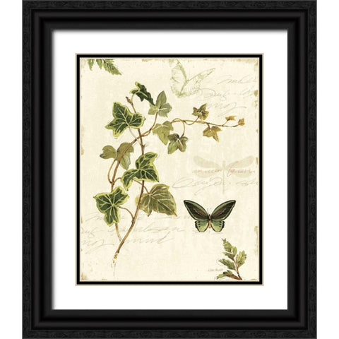 Ivies and Ferns IV Black Ornate Wood Framed Art Print with Double Matting by Audit, Lisa