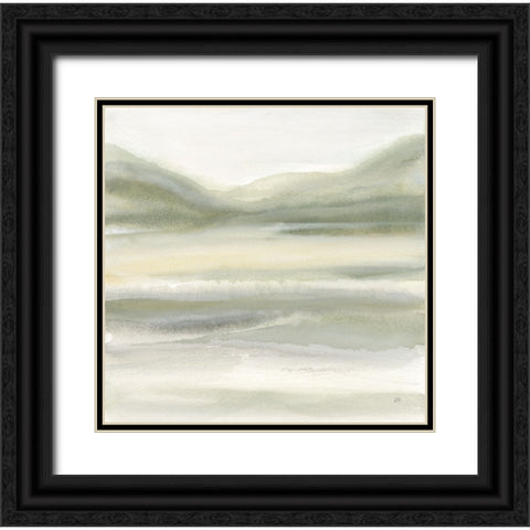 Valleyscape IV Black Ornate Wood Framed Art Print with Double Matting by Paschke, Chris