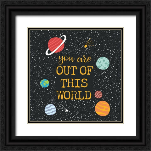 Out of this World Charcoal Sq Black Ornate Wood Framed Art Print with Double Matting by Panganiban, Karyn
