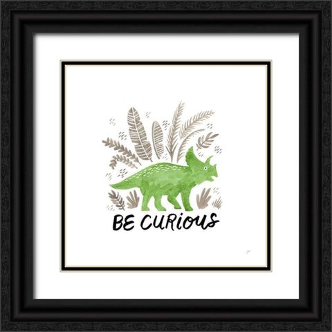Dino Inspiration I Lime Black Ornate Wood Framed Art Print with Double Matting by Panganiban, Karyn