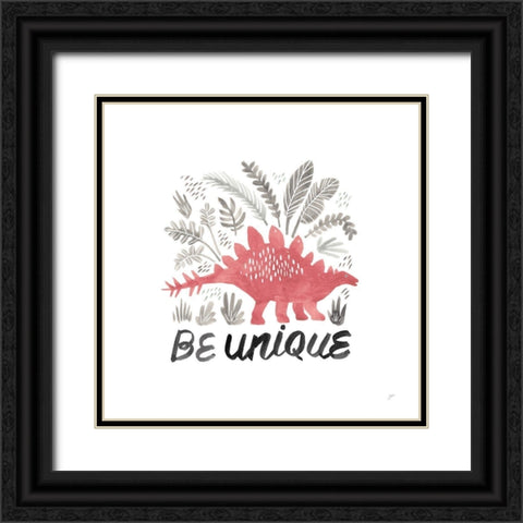 Dino Inspiration III Coral Black Ornate Wood Framed Art Print with Double Matting by Panganiban, Karyn