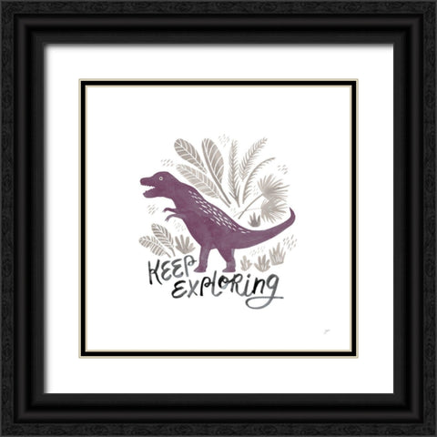 Dino Inspiration IV Purple Black Ornate Wood Framed Art Print with Double Matting by Panganiban, Karyn