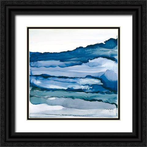 Blue Grayscape III Black Ornate Wood Framed Art Print with Double Matting by Paschke, Chris