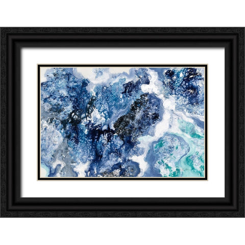 Tidal Reflection Crop Black Ornate Wood Framed Art Print with Double Matting by Vassileva, Silvia