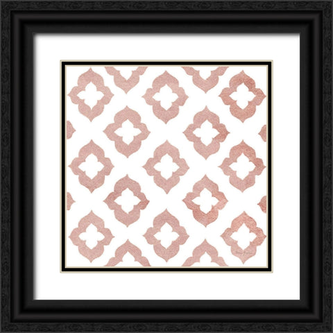 Simply Elegant XIV Rose Gold Crop Black Ornate Wood Framed Art Print with Double Matting by Green, Nancy
