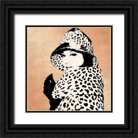 Fashion News II Rose Gold Black Ornate Wood Framed Art Print with Double Matting by Wild Apple Portfolio