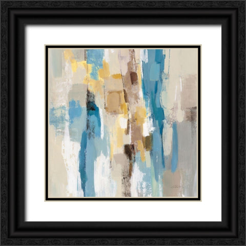 Steps on Sand I Navy Sq Black Ornate Wood Framed Art Print with Double Matting by Vassileva, Silvia